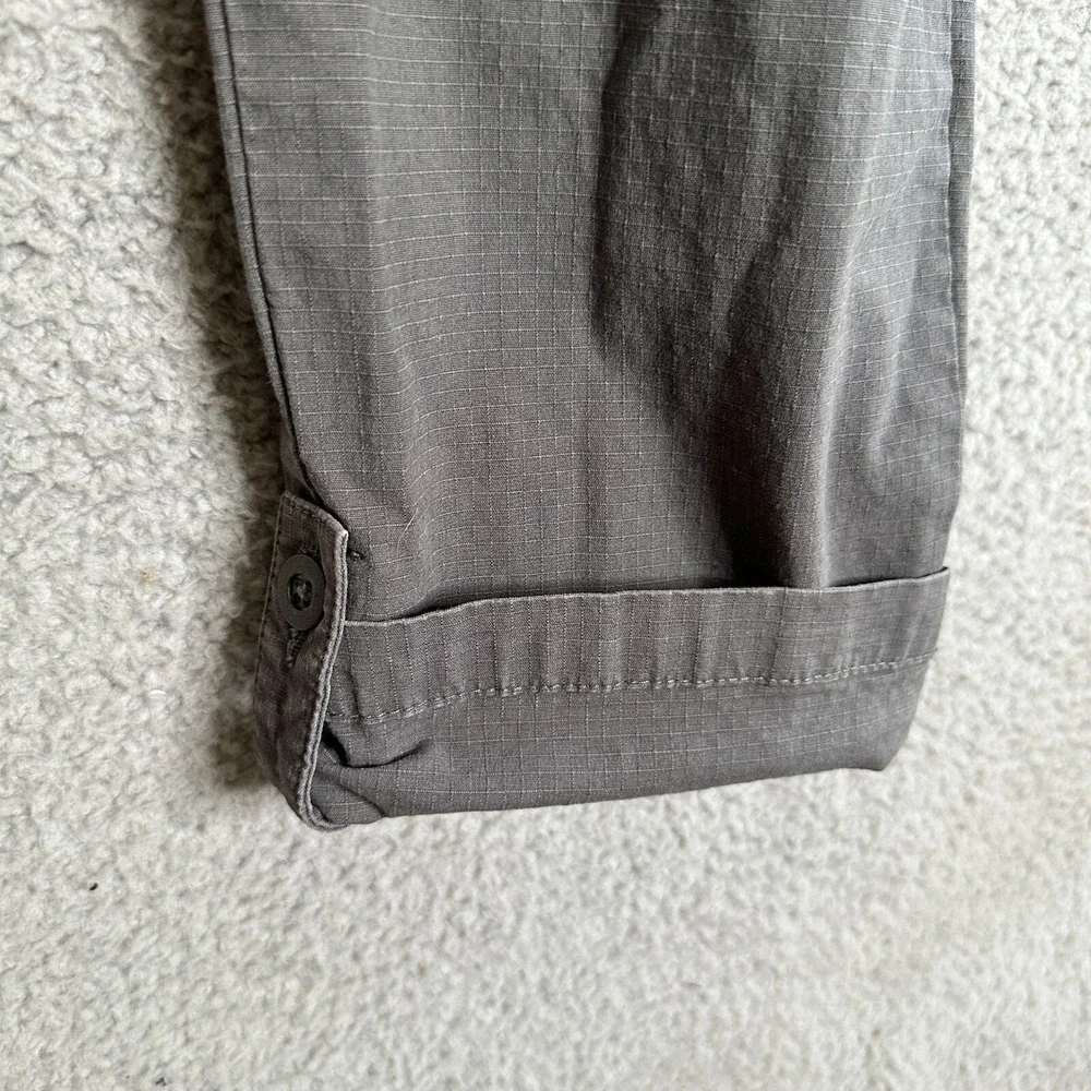 Orvis Pants Womens Size‎ 8 Gray Roll Tab Cuff Outdoor Gorpcore Ripstop Hiking
